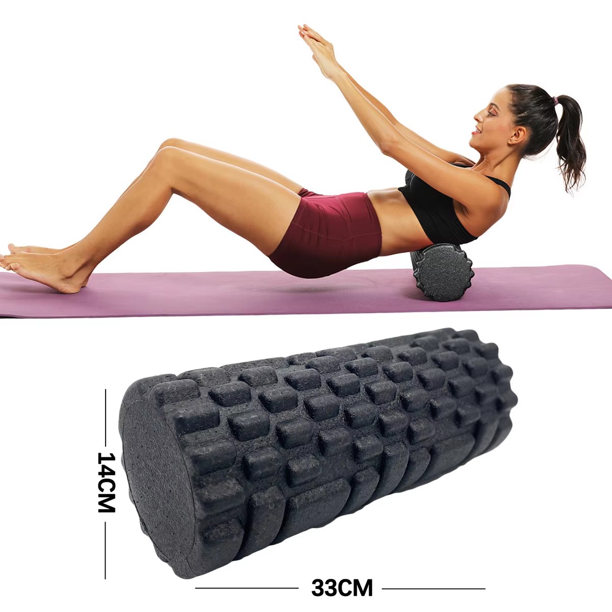 Health Wellness And Fitness - 30/33cm Fitness wałek piankowy wałek do