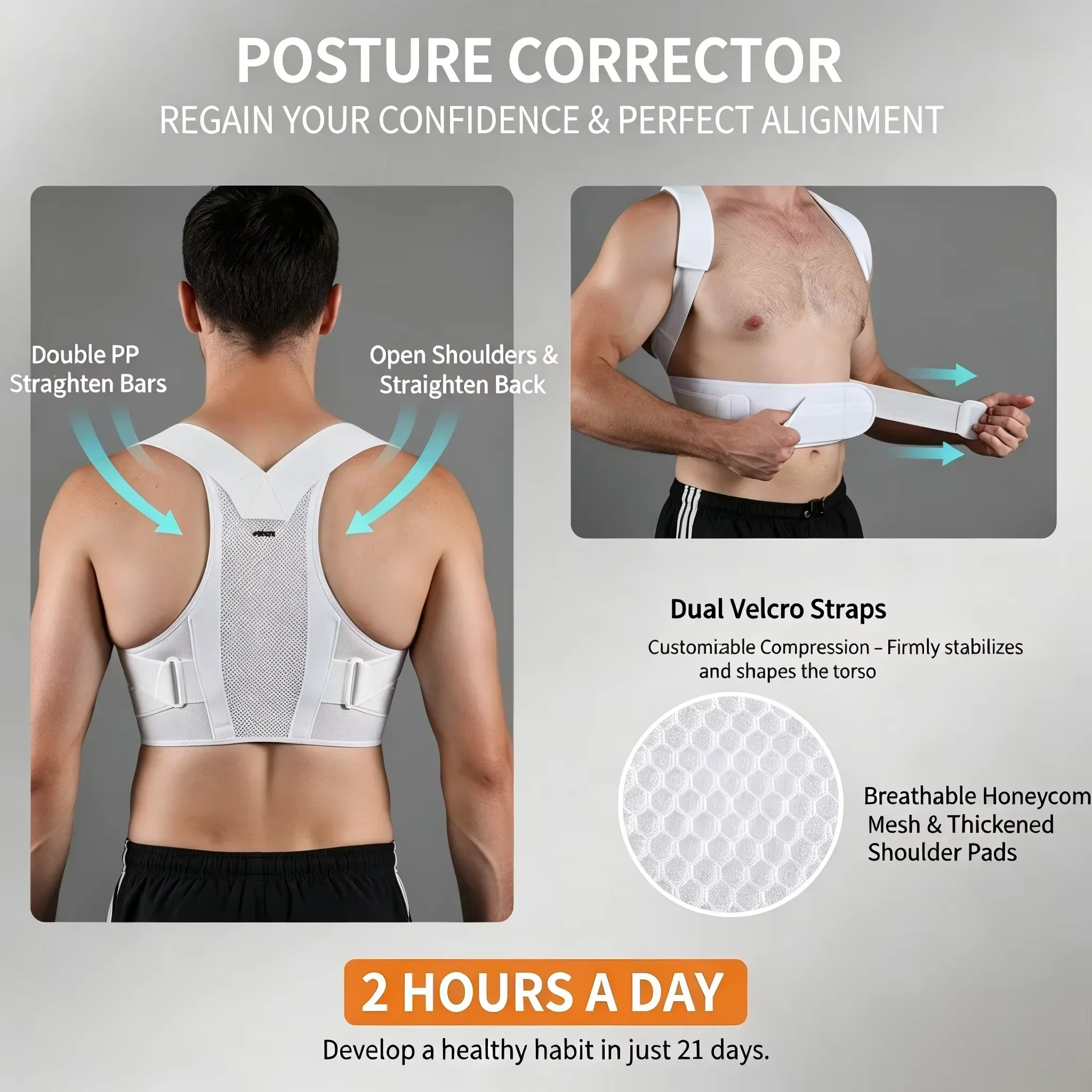 Regulowany korektor postawy VB – Posture Corrector Back Brace recenzja i cena